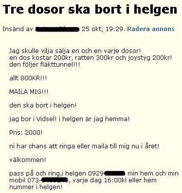 Tre dosor ska bort i helgen