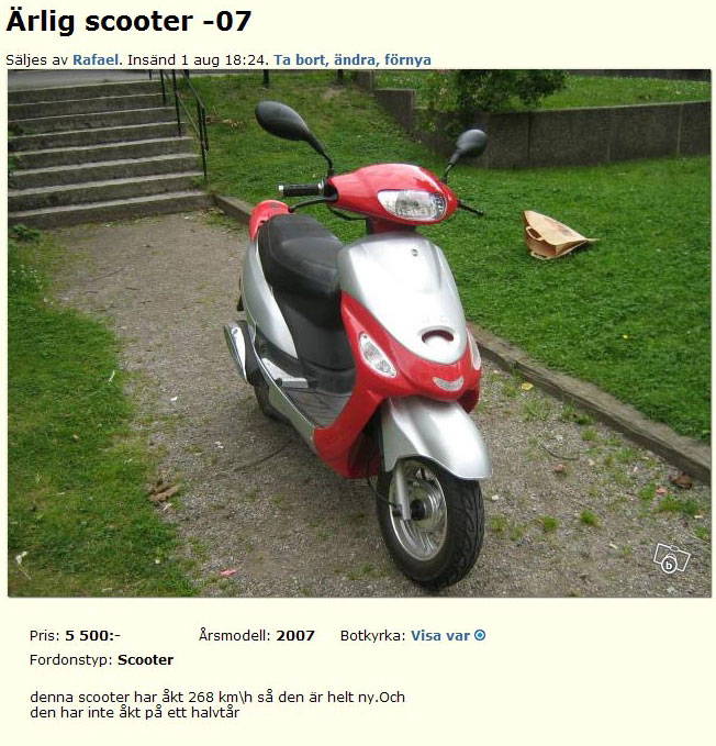 Ärlig scooter -07