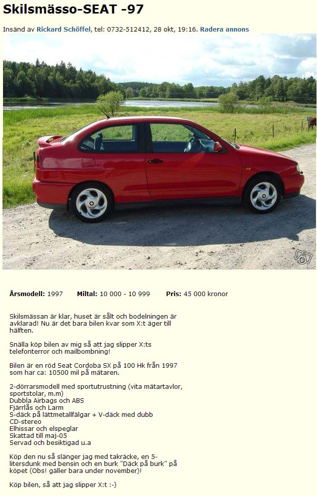 Skilsmässo-SEAT -97