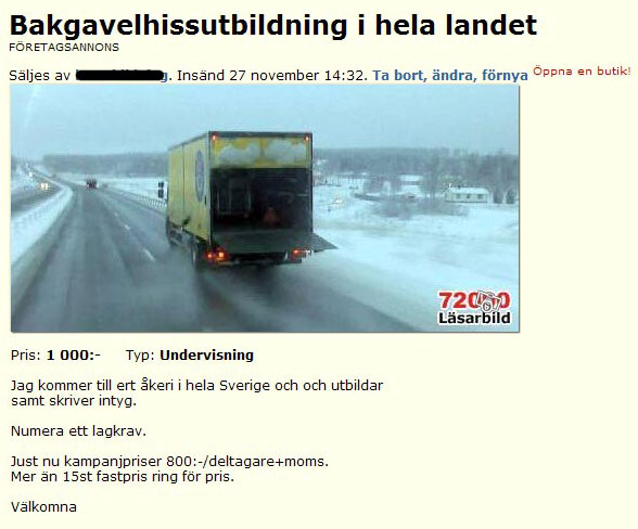 Bakgavelhissutbildning i hela landet