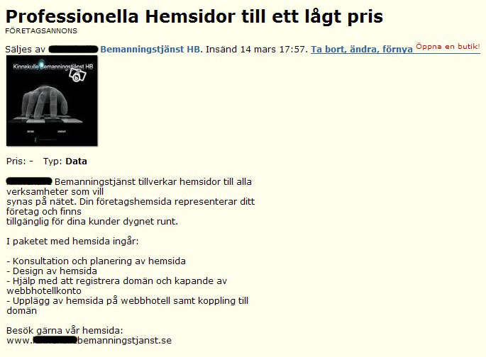 Professionella Hemsidor till ett lågt pris