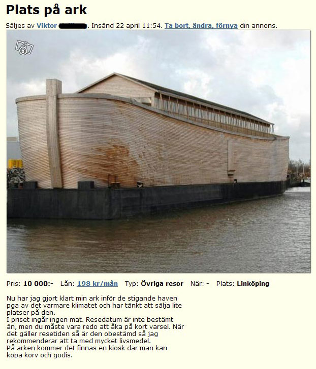 Plats på ark