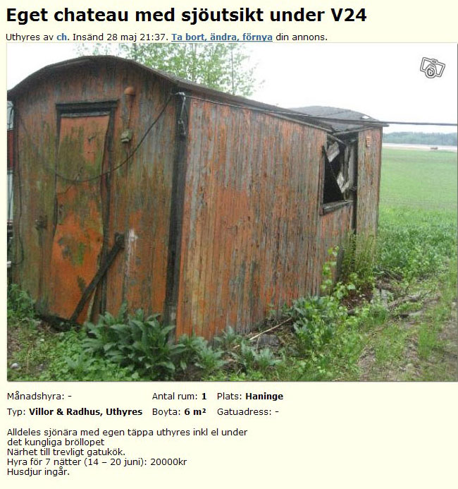 Eget chateau med sjöutsikt under V24