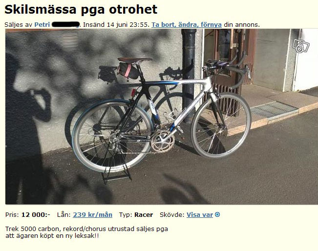 Skilsmässa pga otrohet