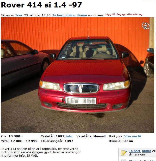 Rover 424 si 1.4 -97