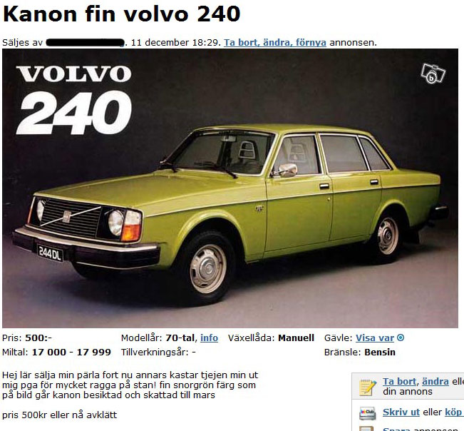 Kanon fin volvo 240