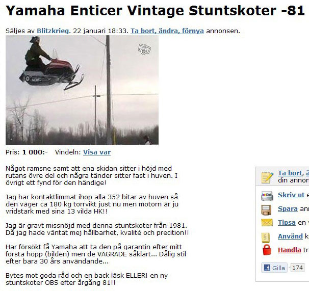 Yamaha Enticer Vintage Stuntskoter -81